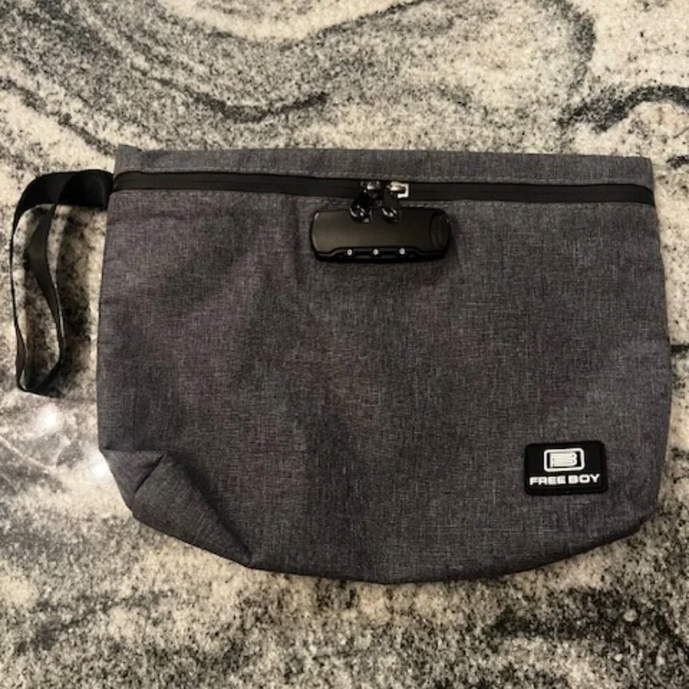 Free Boy Smell Proof Bag, storage pouch designed to contain strong odors. Locks.